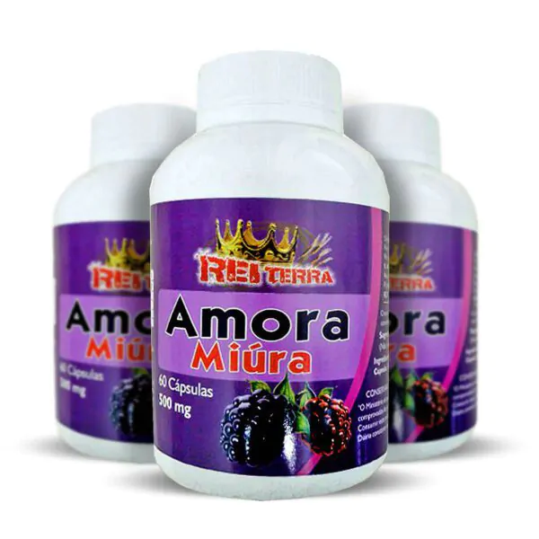 Amora Miúra 60 Cápsulas 500mg - Kit com 3